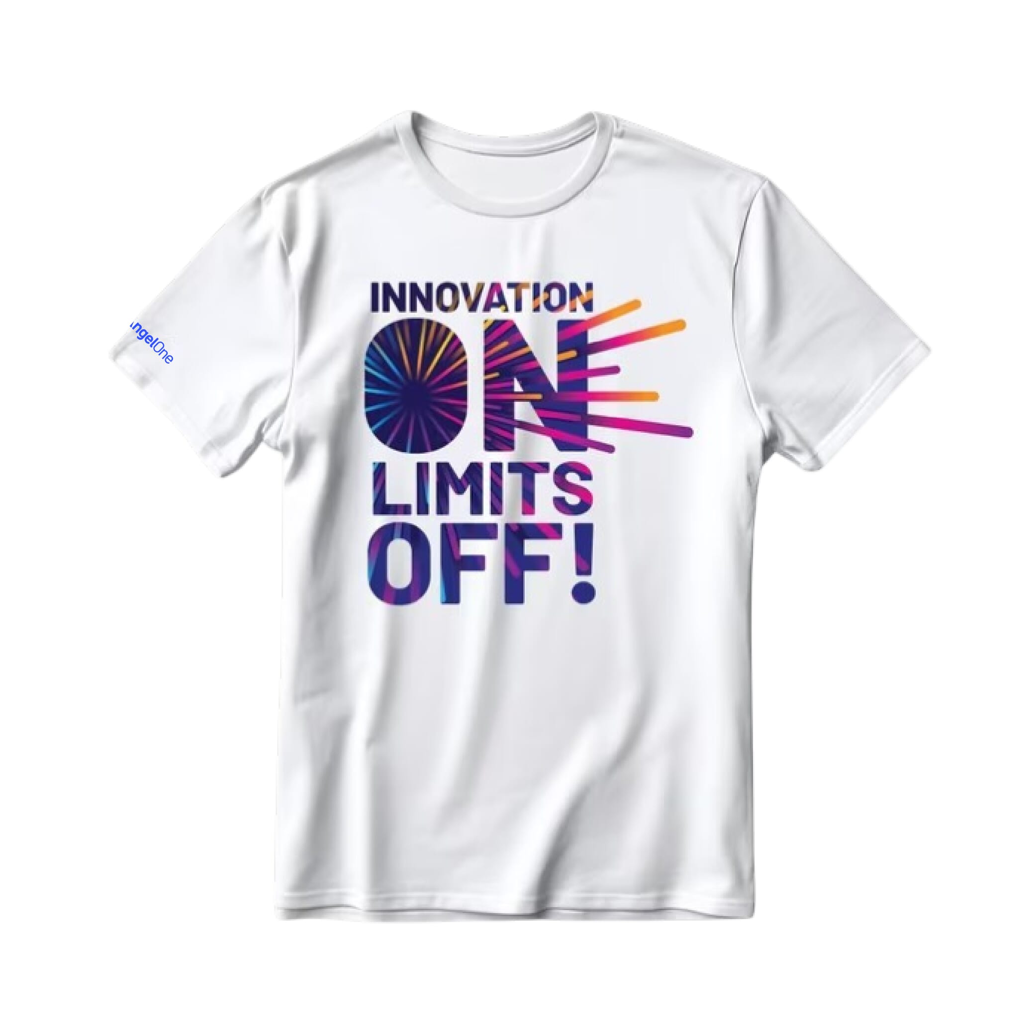 Innovation On Limits Off Unisex  Round Neck T-Shirt - White